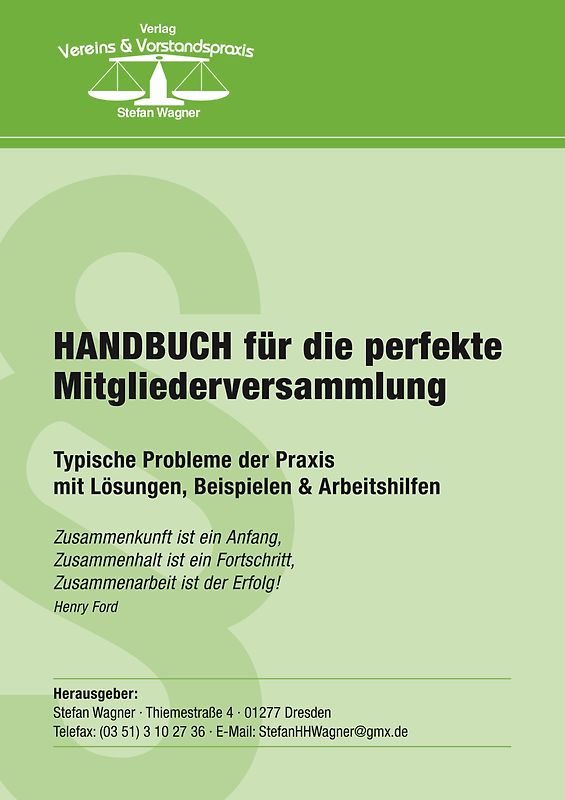 Handbuch für die perfekte Mitgliederversammlung