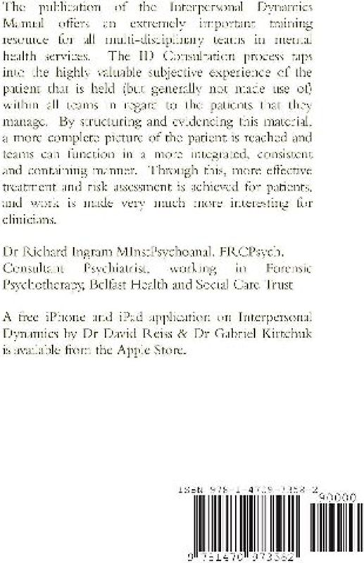 Interpersonal Dynamics Consultation Manual