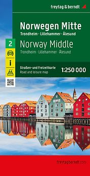 freytag & berndt Straßenkarte Norwegen Mitte 1:250.000