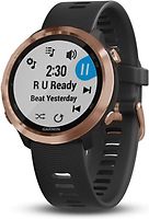 Garmin Forerunner 645 Music or rose et bracelet en silicone noir