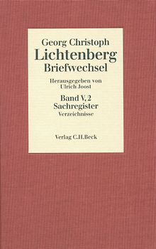 Lichtenberg Briefwechsel Bd. 5: Register