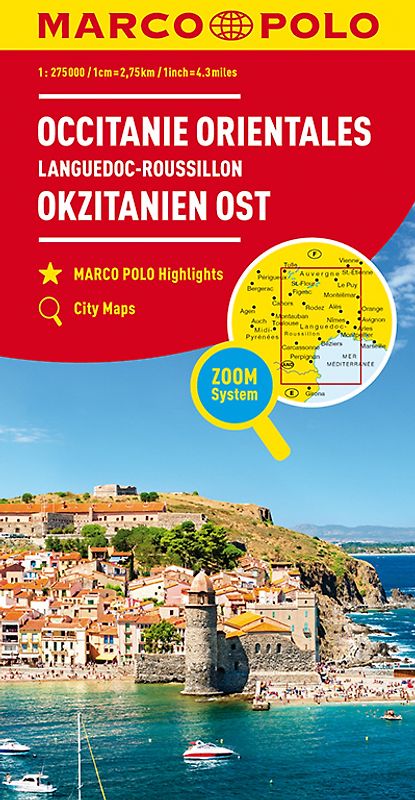 MARCO POLO Regionalkarte Languedoc-Roussillon, Auvergne 1:275.000