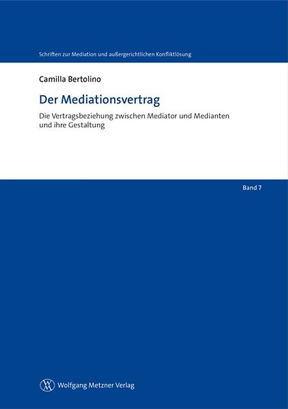 Der Mediationsvertrag