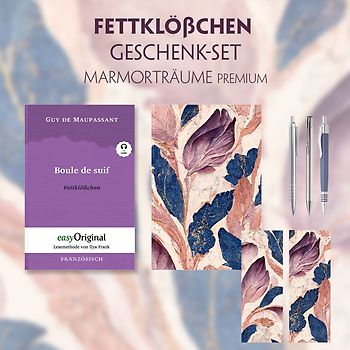 Fettklößchen Geschenkset (mit Audio-Online) + Marmorträume Schreibset Premium