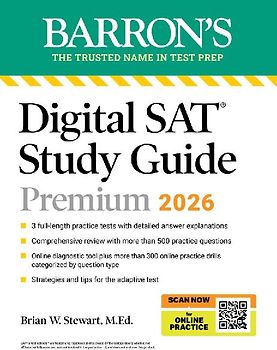 Digital SAT Study Guide Premium, 2026: 3 Practice Tests + Comprehensive Review + Online Practice