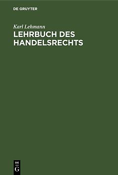 Lehrbuch des Handelsrechts