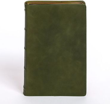 CSB Giant Print Bible, Holman Handcrafted Collection, Marbled Olive Premium Calfskin