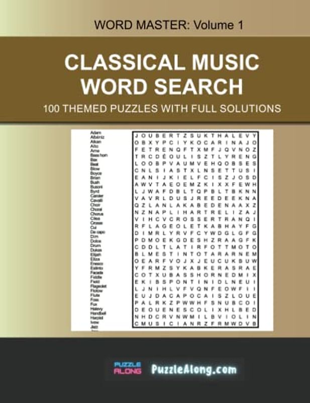Classical Music Word Search: 100 Themed Word Search puzzles with full solutions