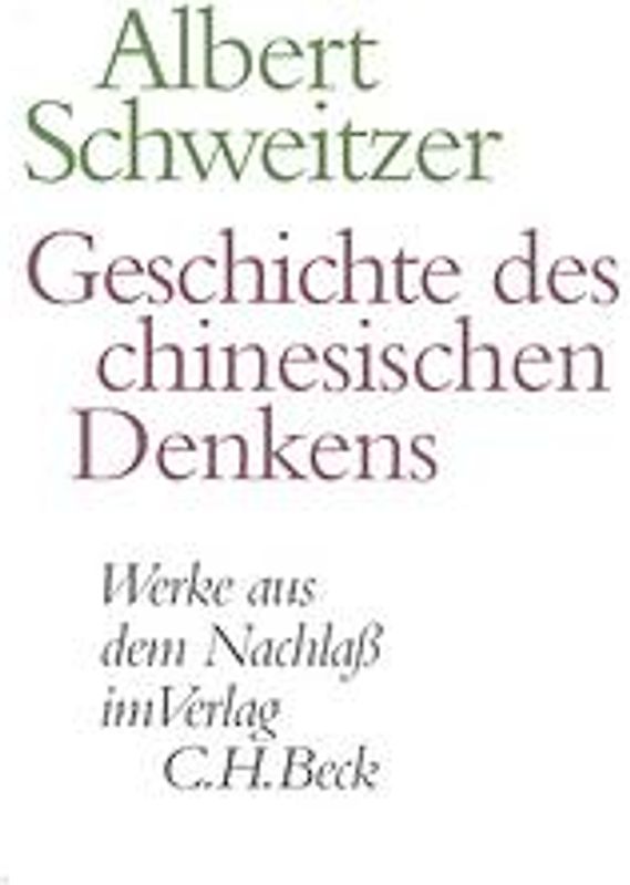 Geschichte des chinesischen Denkens