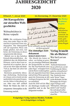 Jahresgedicht 2020
