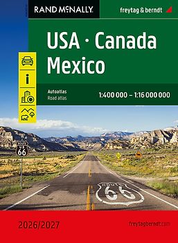 USA - Canada - Mexico, Autoatlas 1:400.000 - 1:16.000.000, 2026/2027, freytag & berndt