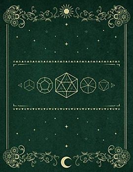 RPG Journal: Mixed Paper: Ruled, Blank: Role Playing Game Notebook: For Maps, Notes, Character Backstory: Royal Green Cover Design Art Deco Dice