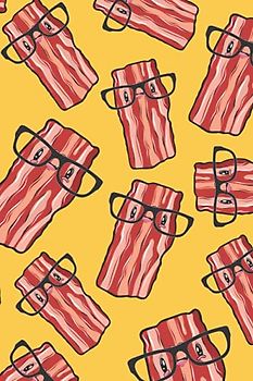 Shades of Kawaii Notebook: Cute Bacon