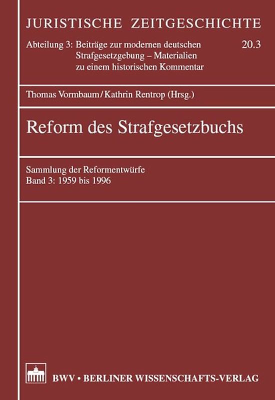Reform des Strafgesetzbuchs