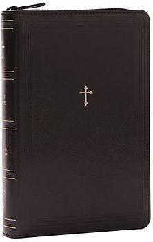NKJV Compact Paragraph-Style Bible W/ 43,000 Cross References, Black Leathersoft Zipper Closure, Red Letter, Comfort Print: Holy Bible, New King James Version