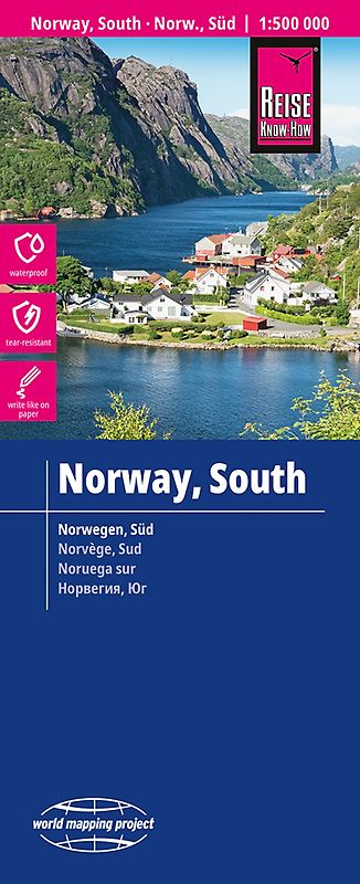 Reise Know-How Landkarte Norwegen, Süd / Norway, South (1:500.000)
