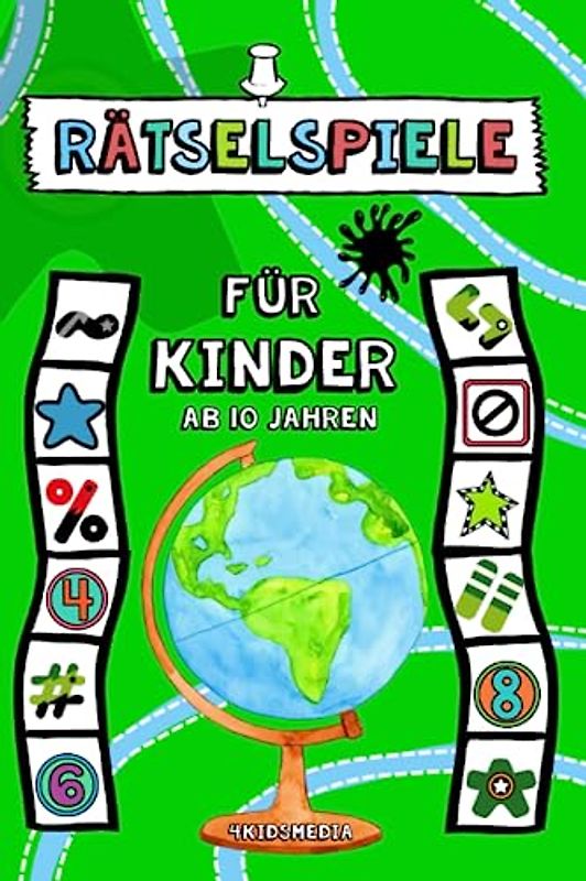 Rätselspiele für Kinder ab 10 Jahren: Kreativer Zeitvertreib: 3 Schwierigkeitsstufen: Logicals, Sudoku, Nonogramme, Zahlen-Kreuzworträtsel, Wortsuche, ... Fehlende Buchstaben, und Vieles mehr!
