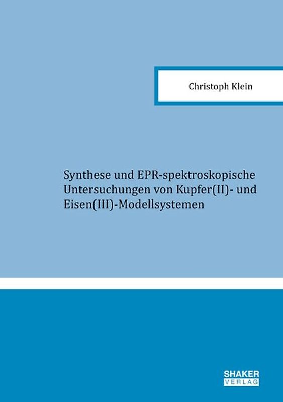 Synthese und EPR-spektroskopische Untersuchungen von Kupfer(II)- und Eisen(III)-Modellsystemen
