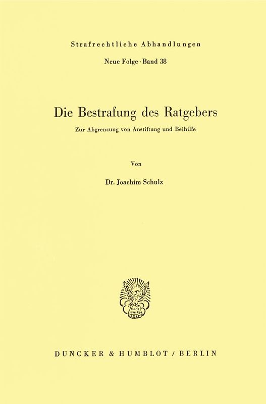 Die Bestrafung des Ratgebers.