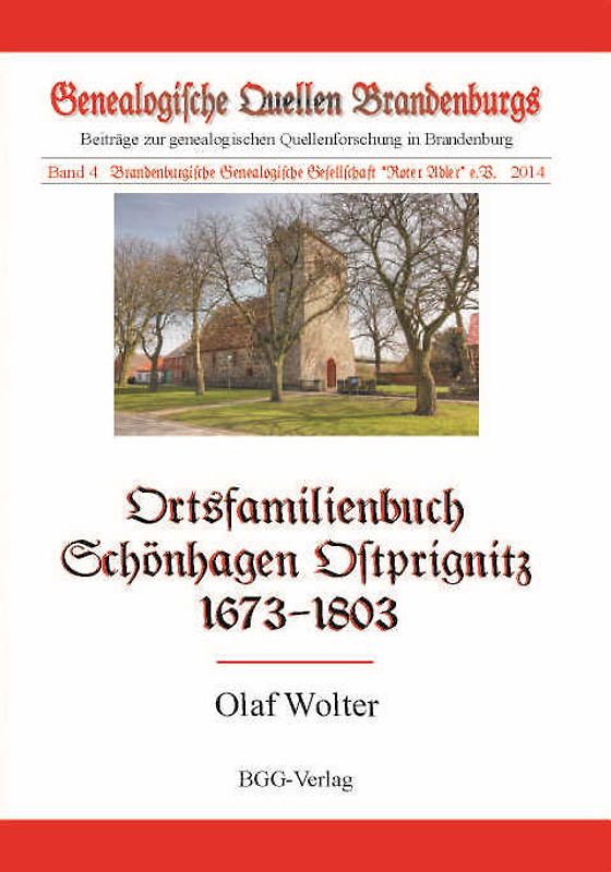 Ortsfamilienbuch der Gemeinde Schönhagen, Ostprignitz, 1673-1803