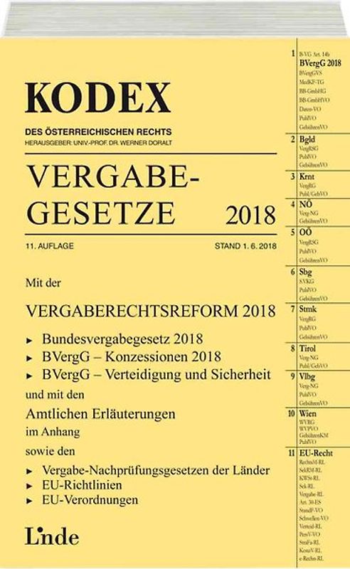 KODEX Vergabegesetze 2018