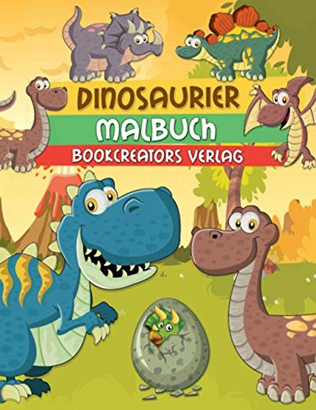 Dinosaurier Malbuch: Eine Sammlung realistischer Dino-Malvorlagen für Kinder