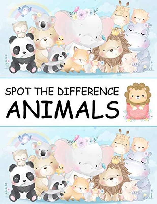 Spot the Difference Animals!: A Fun Search and Find Books for Children 6-10 years old (Activity Book for Kids, Band 10)