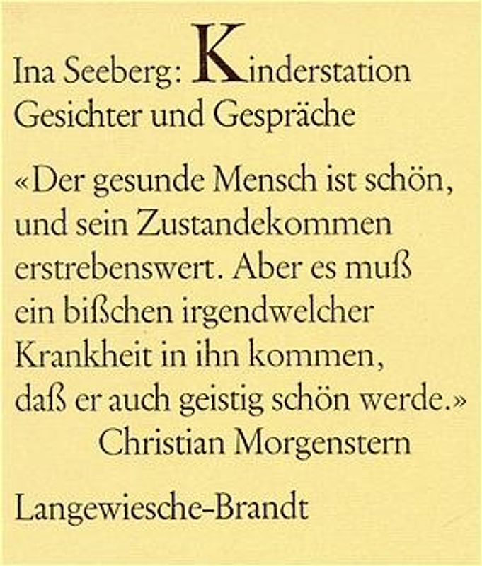 Kinderstation - Gesichter und Gespräche