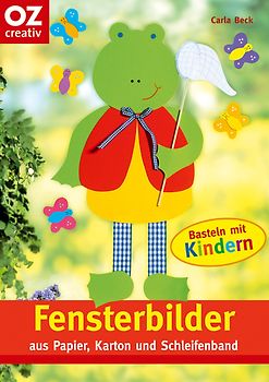 Fensterbilder aus Papier, Karton und Schleifenband