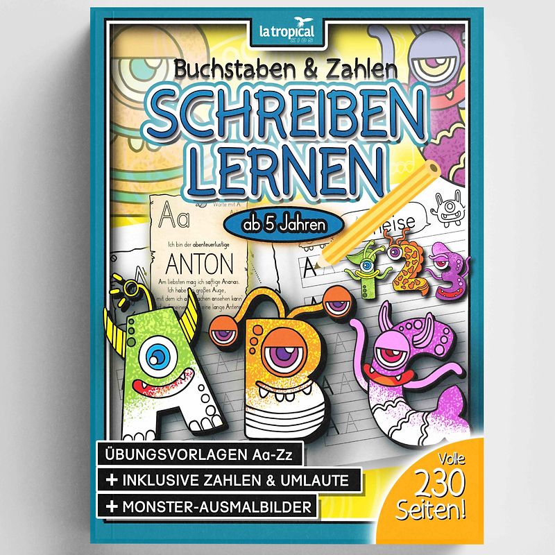 Buchstaben und Zahlen schreiben lernen ab 5 Jahren