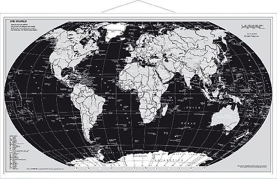 Weltkarte Silberedition. Wandkarte