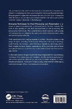 Emerging Techniques for Food Processing and Preservation