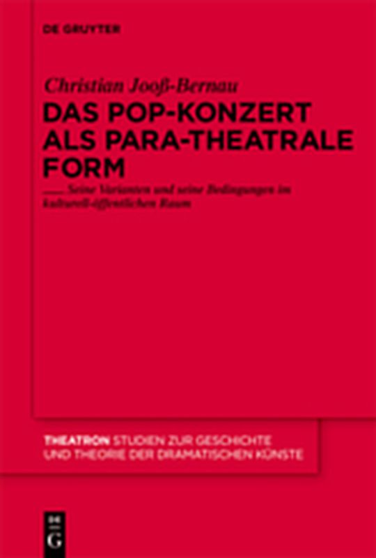 Das Pop-Konzert als para-theatrale Form