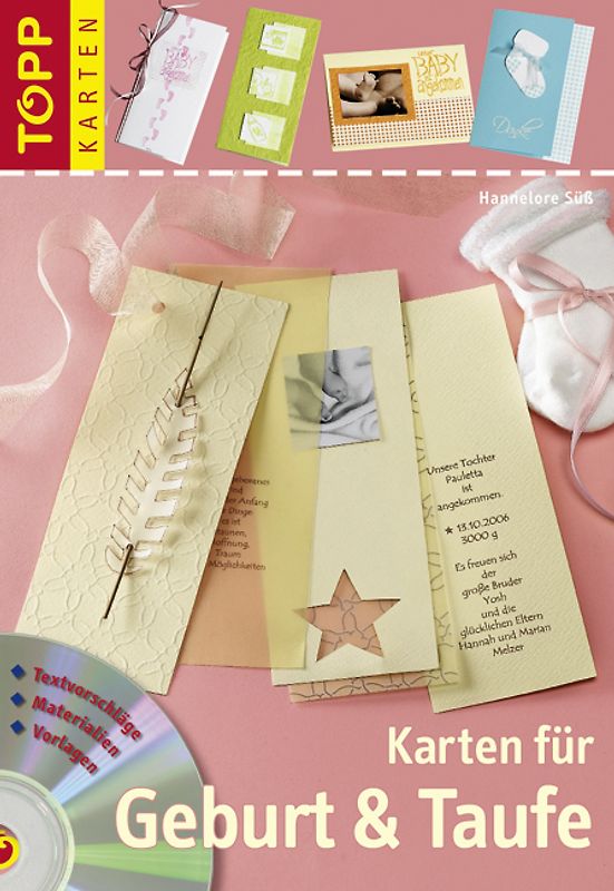 Karten für Geburt und Taufe