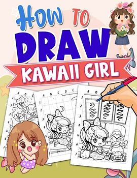 How To Draw Kawaii Girl: Cute Drawing Book With 25 Easy And Simple Pictures To Learn To Draw | Stress Relief Gifts | Relaxation Gifts | Anxiety Relief Gifts