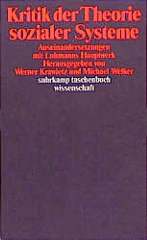 Kritik der Theorie sozialer Systeme