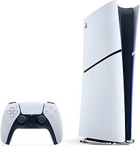 Sony PlayStation 5 slim Digital Version 825 Go E-Chassis [incl. manette sans fil DualSense] blanc