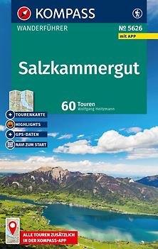 KOMPASS Wanderführer Salzkammergut, 60 Touren mit Extra-Tourenkarte