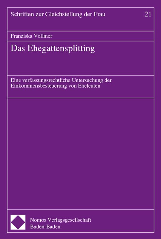 Das Ehegattensplitting