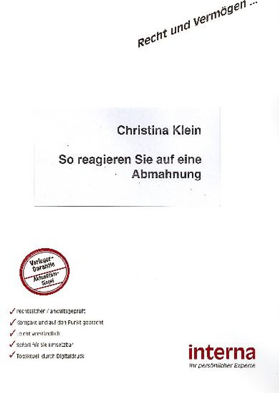 So reagieren Sie auf eine Abmahnung