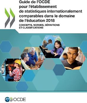 Guide de l'OCDE pour l'établissement de statistiques internationalement comparables dans le domaine de l'éducation 2018