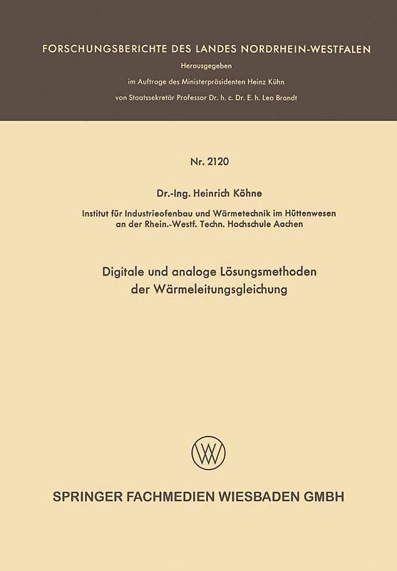 Digitale und analoge Lösungsmethoden der Wärmeleitungsgleichung