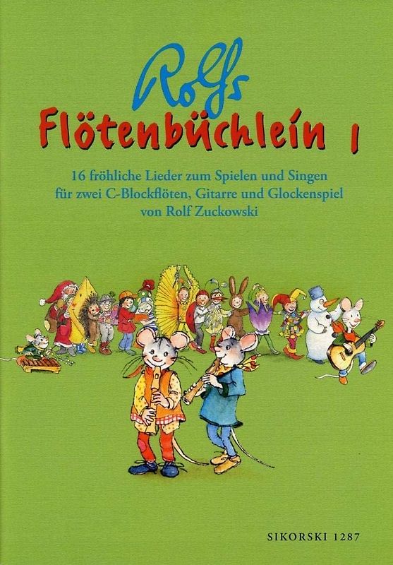 Flötenbüchlein. 16 fröhliche Lieder für 2 C-Blockflöten, Gitarre und Glockenspiel / Flötenbüchlein. 16 fröhliche Lieder für 2 C-Blockflöten, Gitarre und Glockenspiel. Ed. 1287a