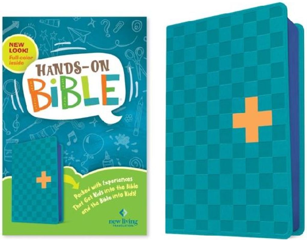 NLT Hands-On Bible, Third Edition (Leatherlike, Blue Check Cross)