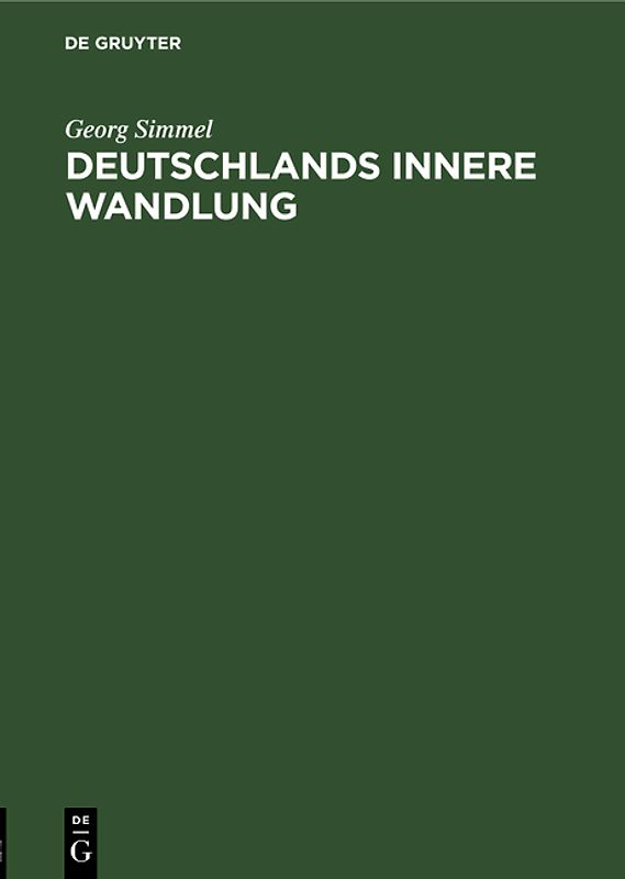 Deutschlands innere Wandlung