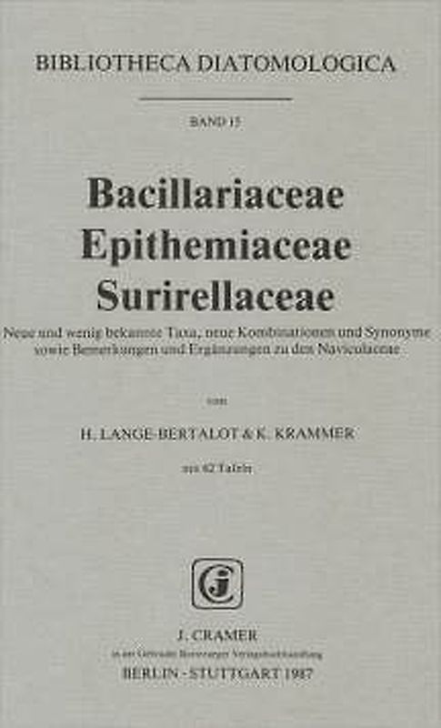 Bacillariaceae, Epithemiaceae, Surirellaceae