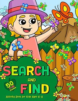 Search and Find Activity Book for Kids Ages 6-8: Seek & Find Hidden Spring Objects and Patterns with Butterflies, Bees and Other Insects for Children
