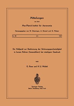 Ein Messgerät zur Bestimmung der Strömungsgeschwindigkeit in Kurzen Rohren ( Ionenzählern ) Bei Niedrigem Gasdruck