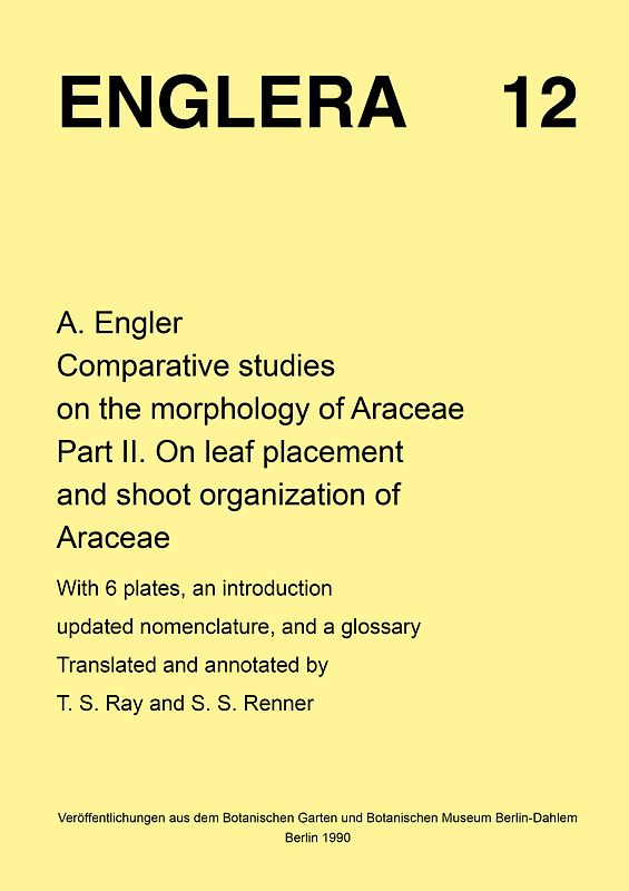 Comparative studies on the morphology of the Araceae
