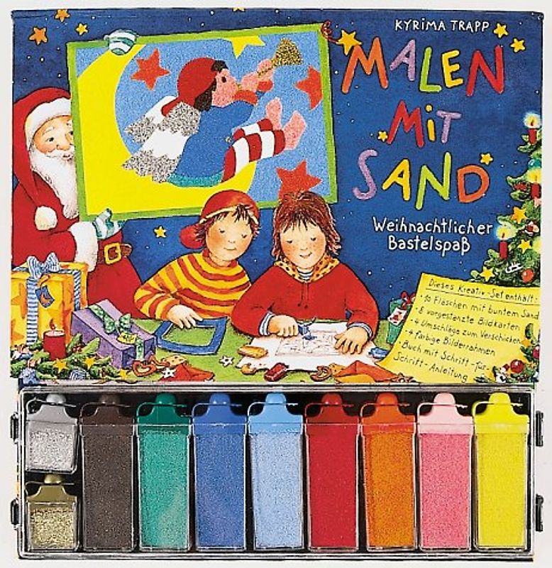 Malen mit Sand. Weihnachtlicher Bastelspass